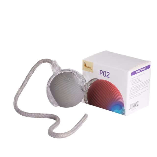 Pawfect Small Electric Ball with long string with multi color lights